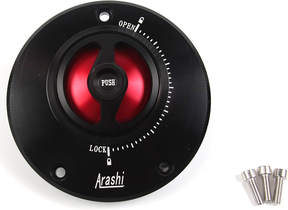 Arashi Tampa de tanque de combustível sem chave CNC para Kawasaki